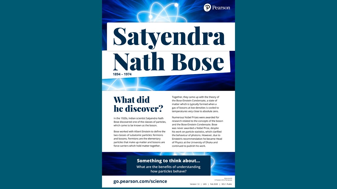 Satyendra Nath Bose poster