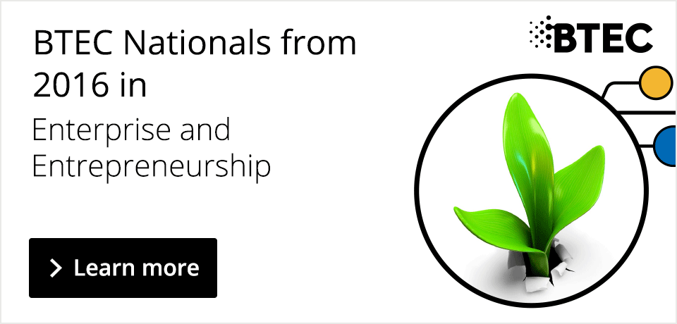 Link to BTEC Nationals from 2016 in Enterprise and Entrepreneurship