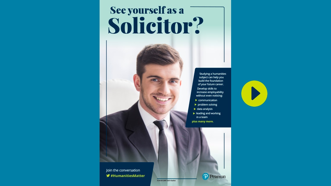 #HumanitiesMatter solicitor poster - male