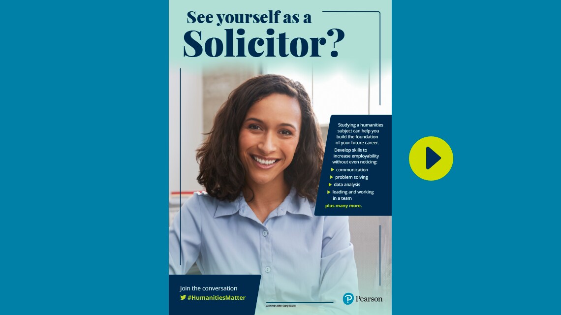 #HumanitiesMatter solicitor poster - female