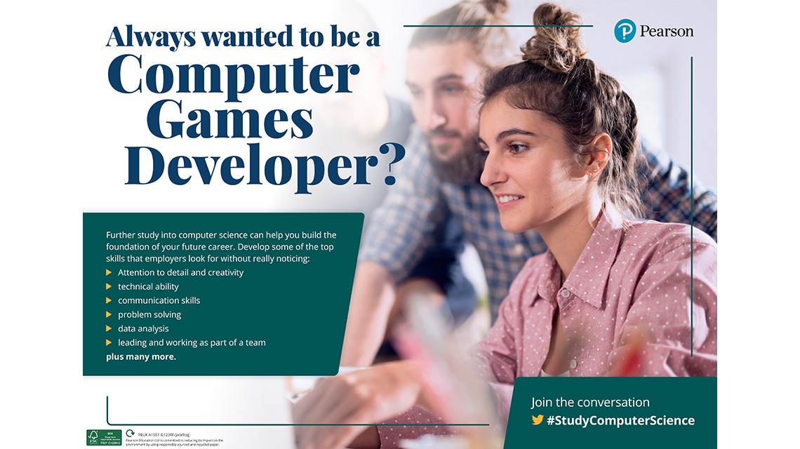 Computer Games Developer poster - female