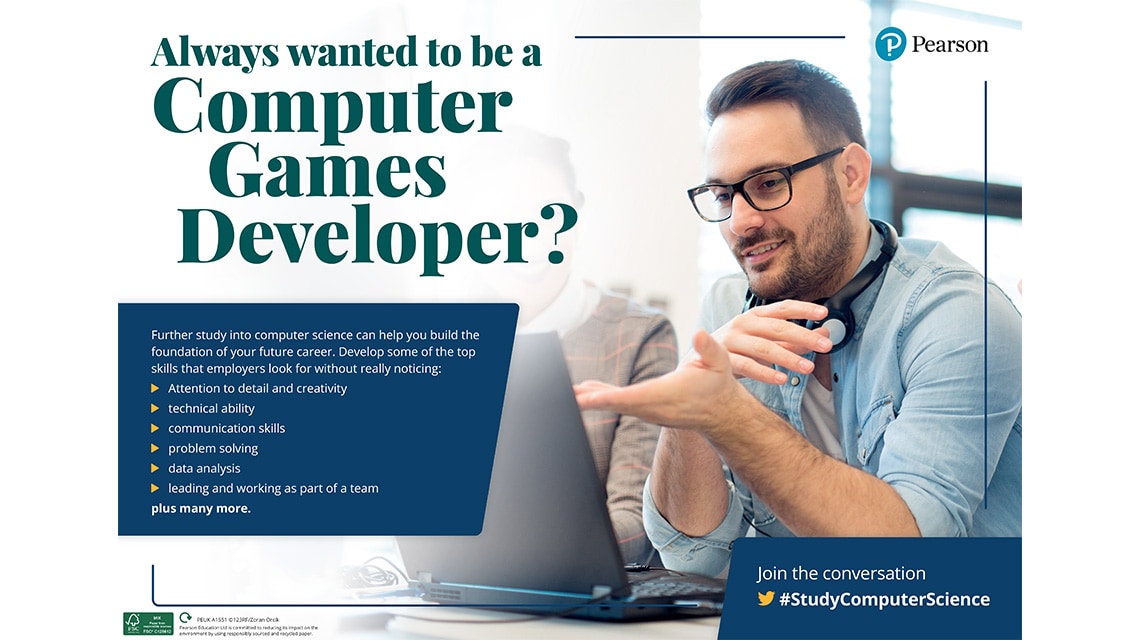 Computer Games Developer poster - male