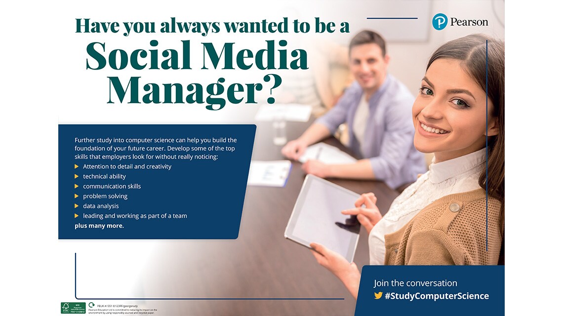 Social Media Manager poster - female