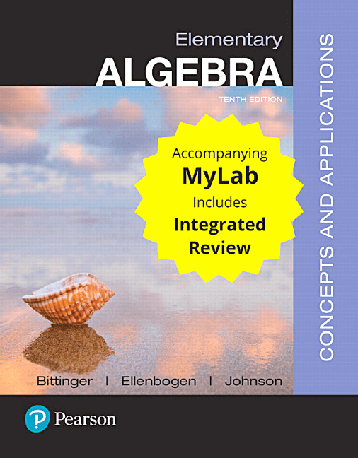 Elementary Algebra: Concepts & Applications with Integrated Review, 10th Edition