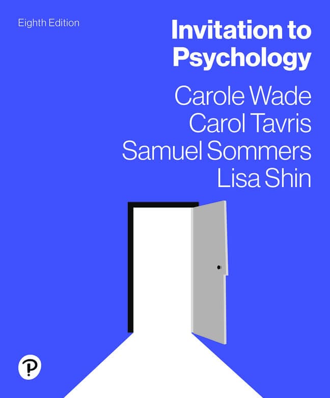 Cover for Wade, Tavris, Sommers & Shin, Invitation to Psychology, 8th Edition